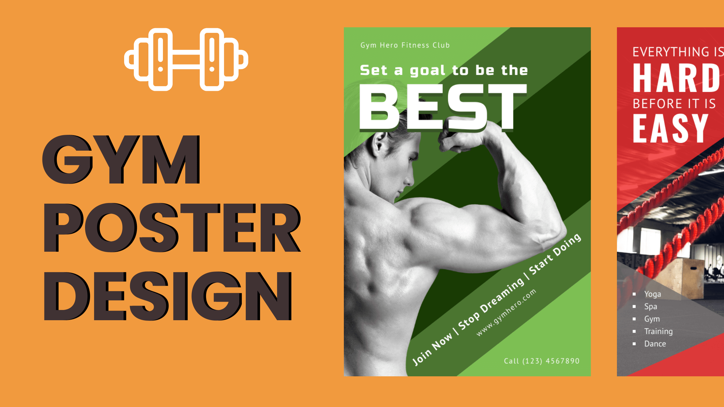 Edit this Gradient Geometric Best Fitness Center Flyer template online