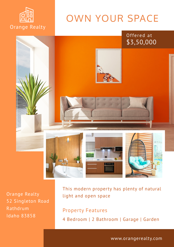 real estate visually appealing flyer