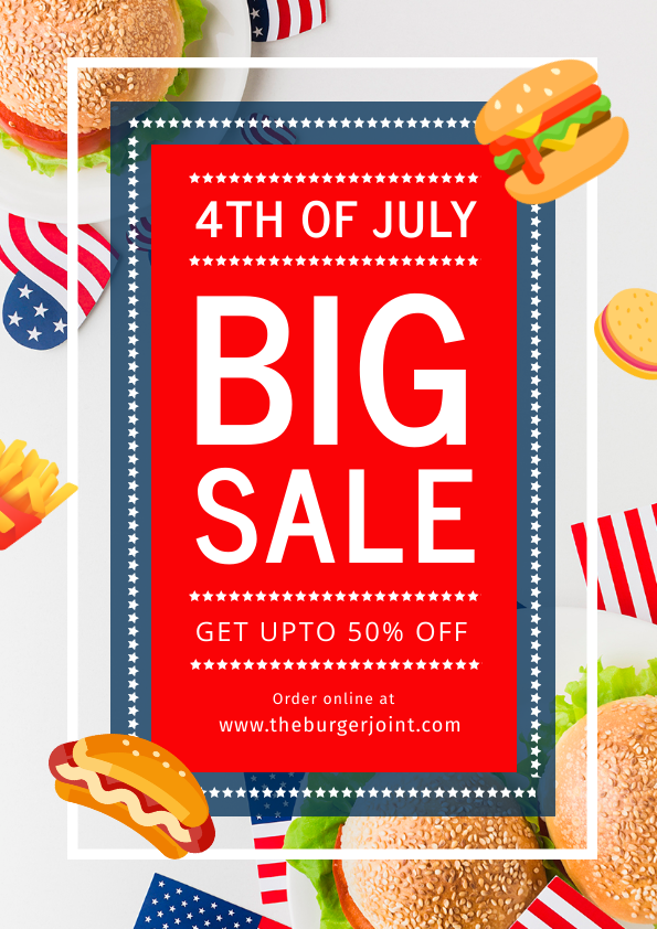 4th of July poster- example of readability with white space