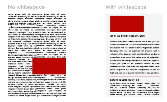 Proper White Space example