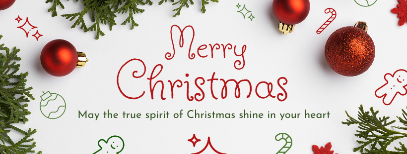 Christmas Facebook cover with handwritten fonts