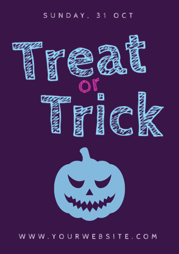 halloween poster with textured texts