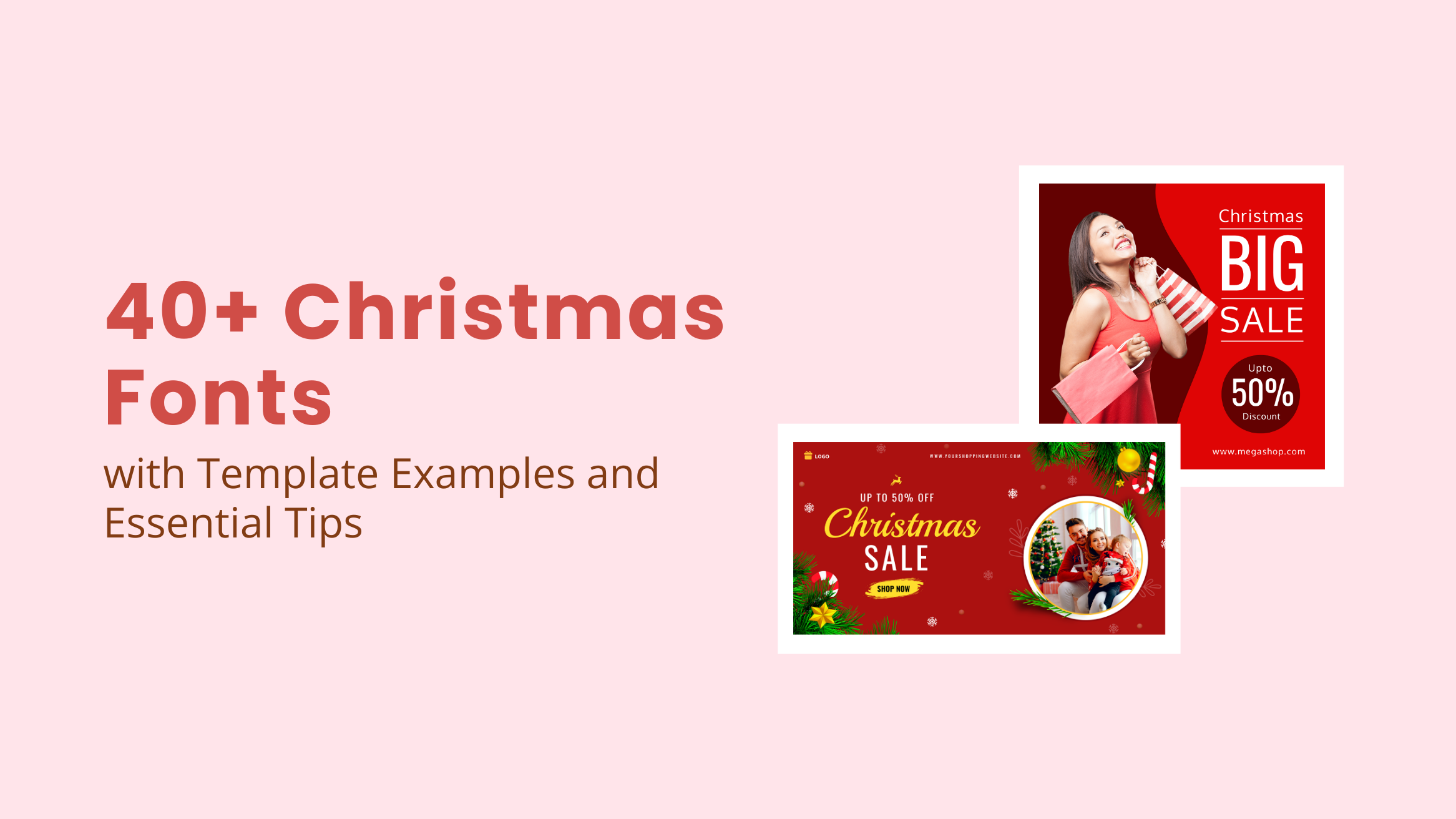 40 Christmas Fonts- blog banner
