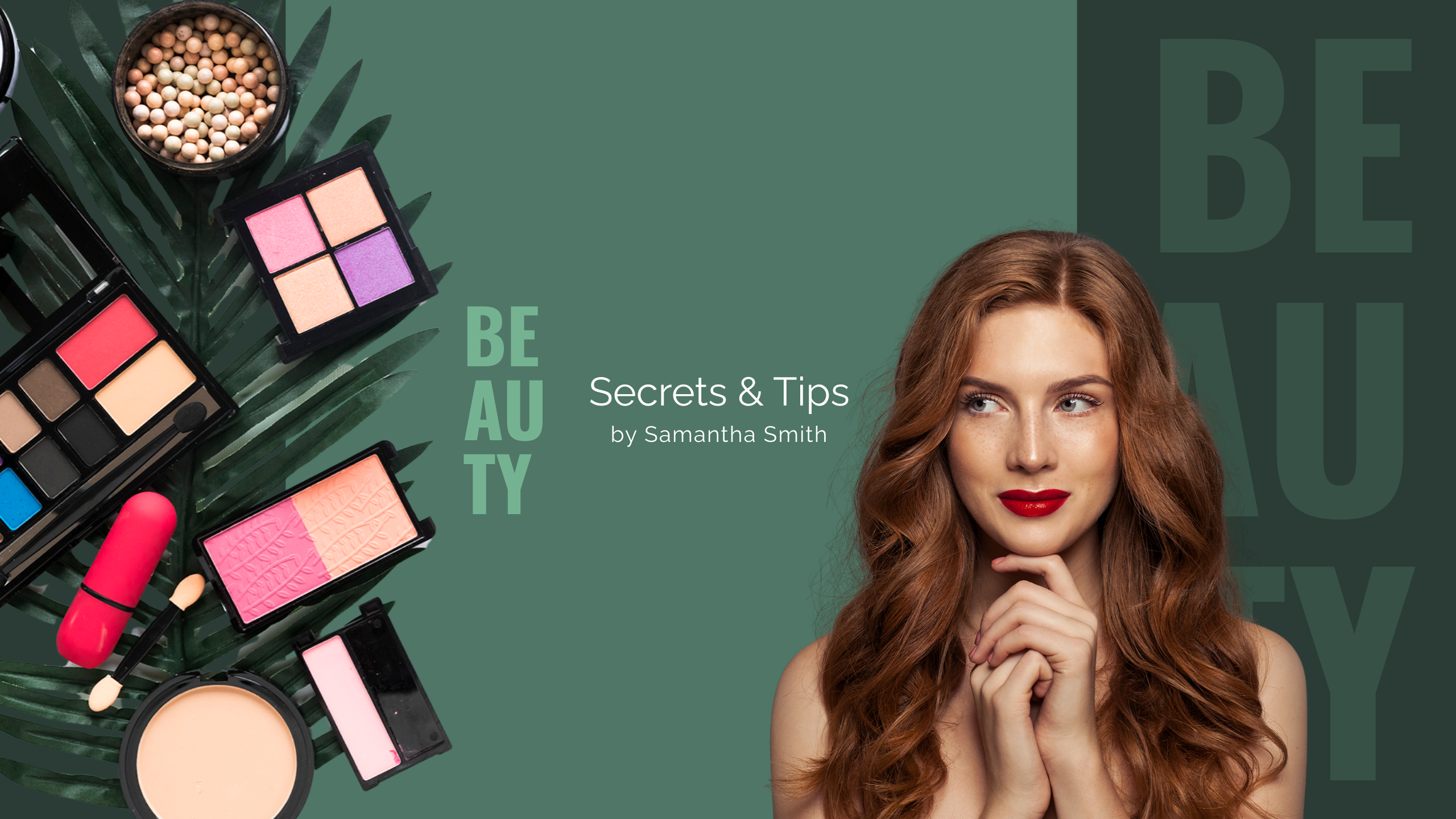Beauty YouTube banner template