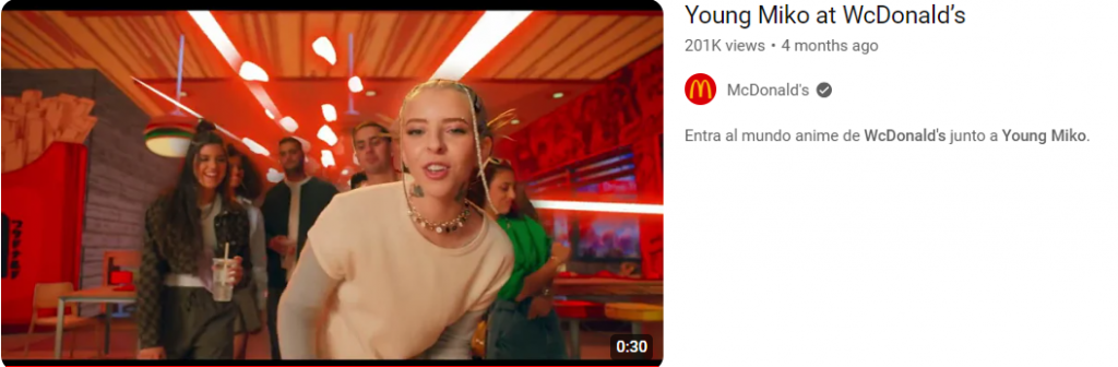 McDonald's YouTube ad- example of bandwagon effect