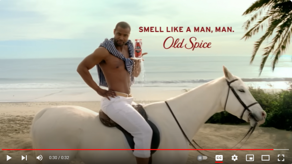 Old Spice broadcast ad example