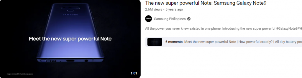 Samsung ad- example of appeal to logos