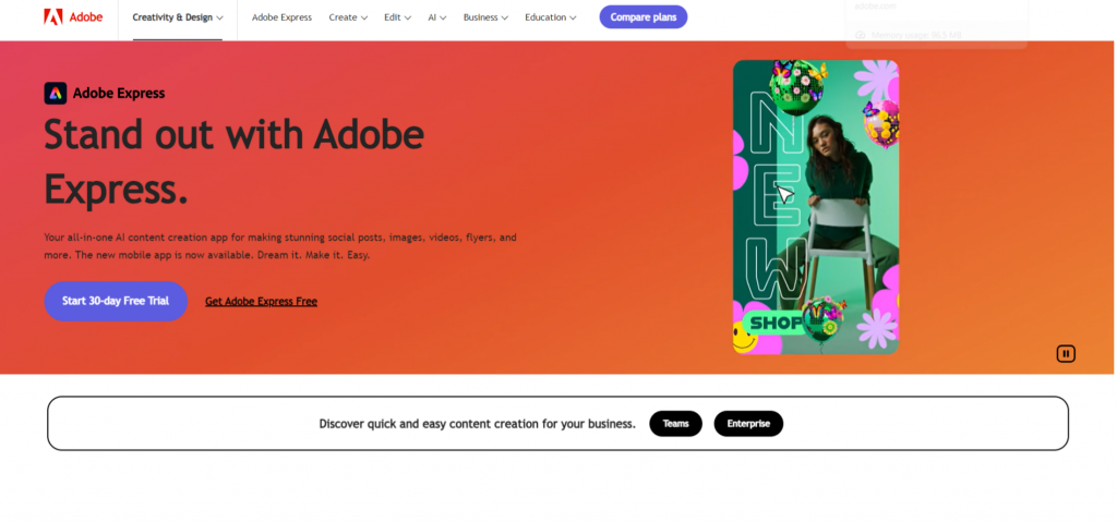 Simplified alternatives: Adobe Express