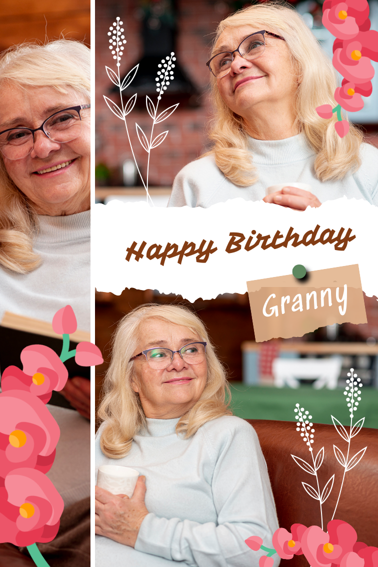 60th happy birthday photo collage