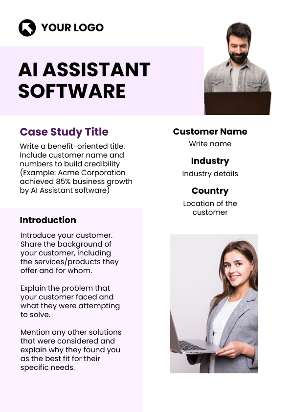 AI assistant software case study template