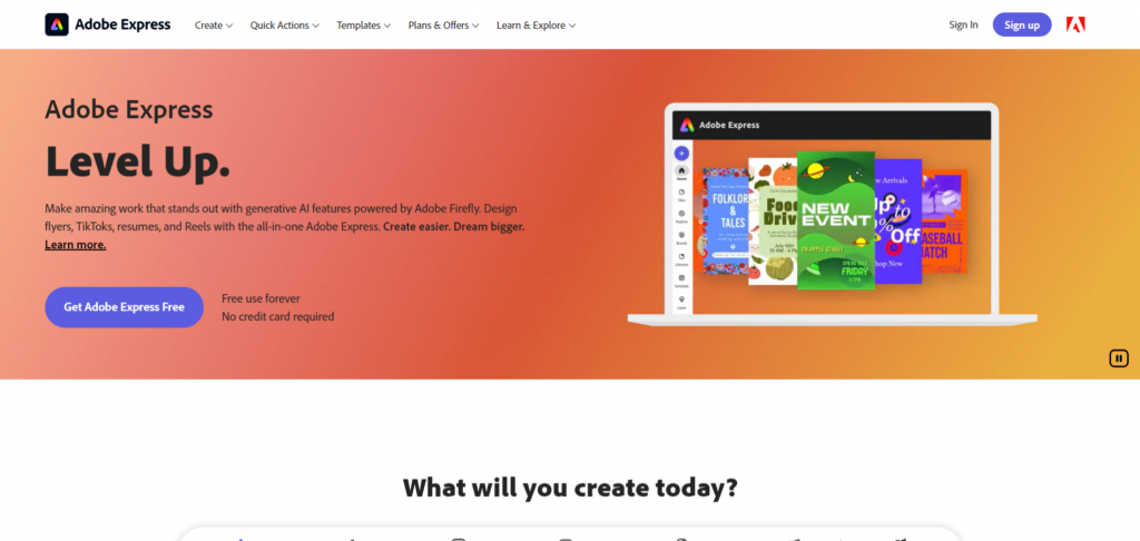 Xara alternatives- Adobe Express