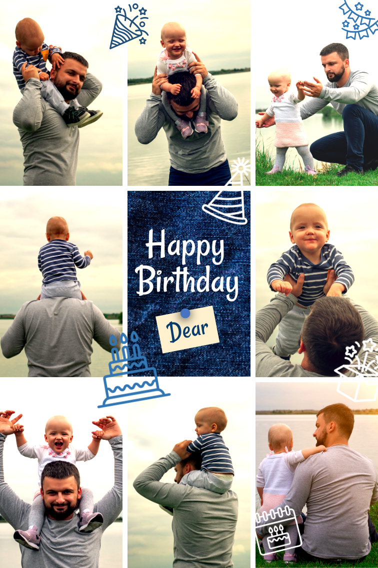 Baby Collage- 1st birthday collage photo