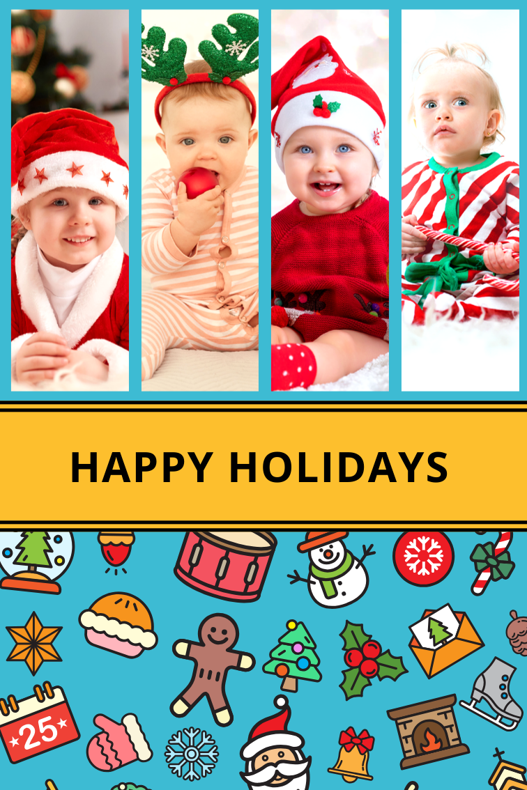 Christmas collage for babies