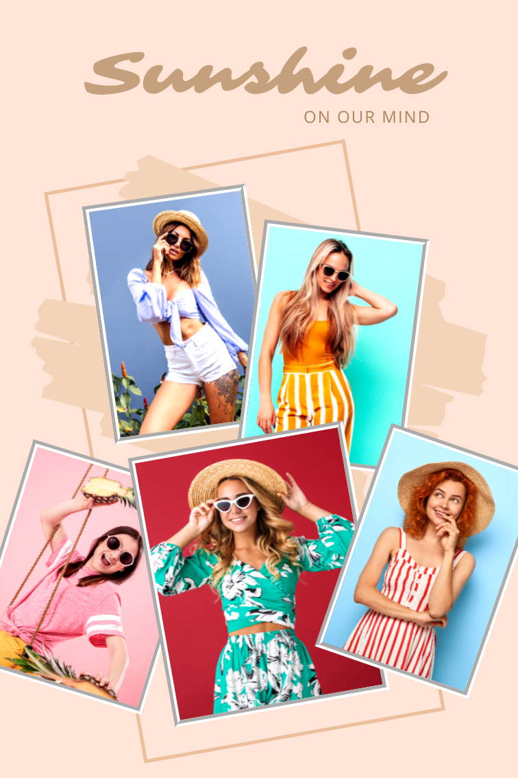 Cute Clash of Juxtaposed Pictures- summer fashion collage