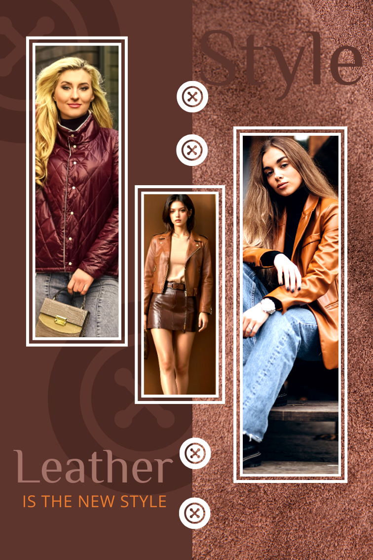 Fashion collage with Double texture