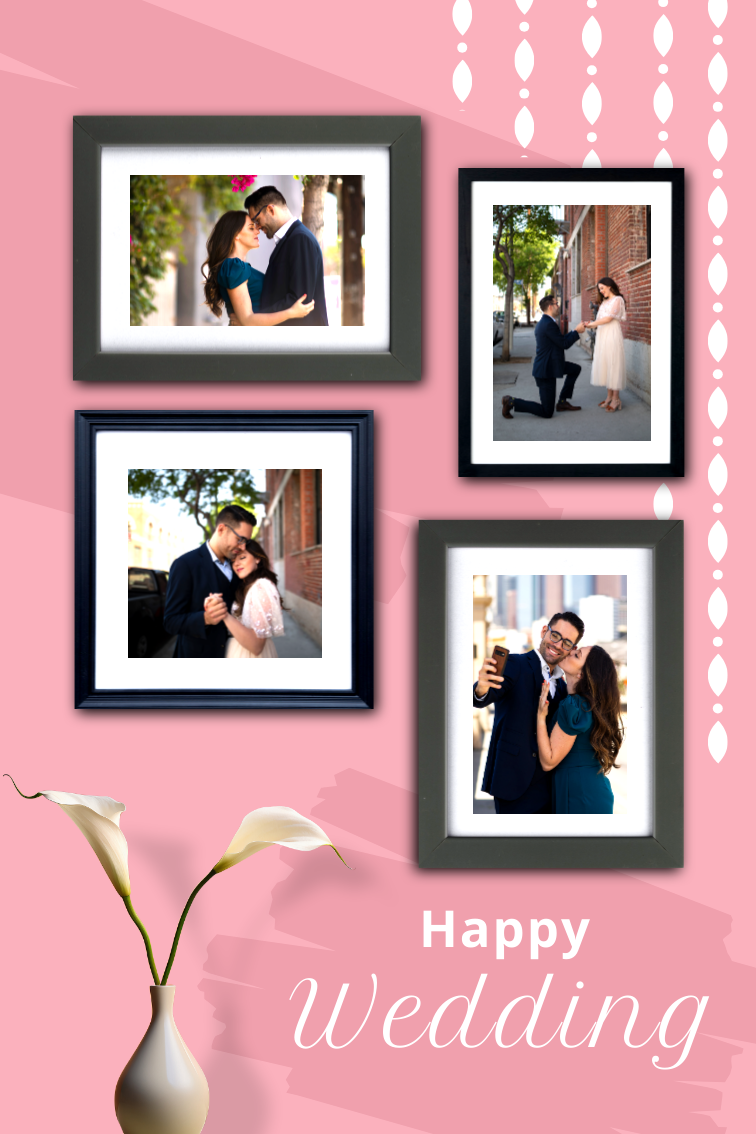 Frame within frames- wedding collage idea