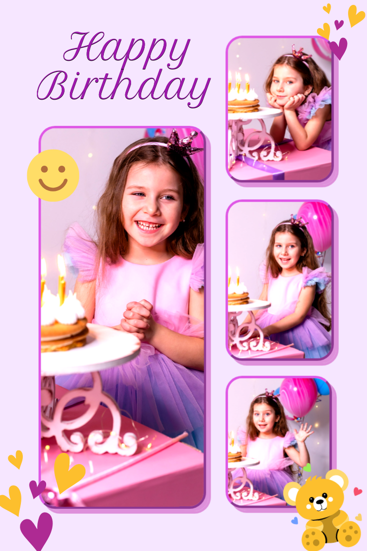 Happy birthday collage for your princess