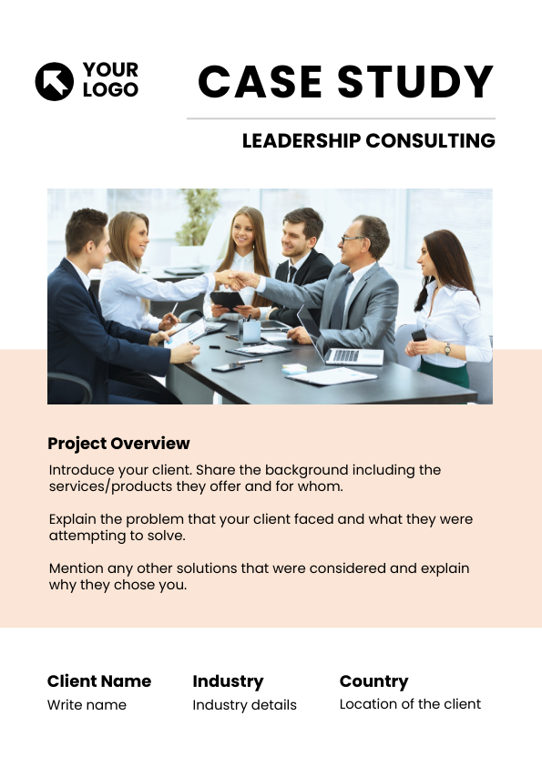 Leadership consulting case study with high readability