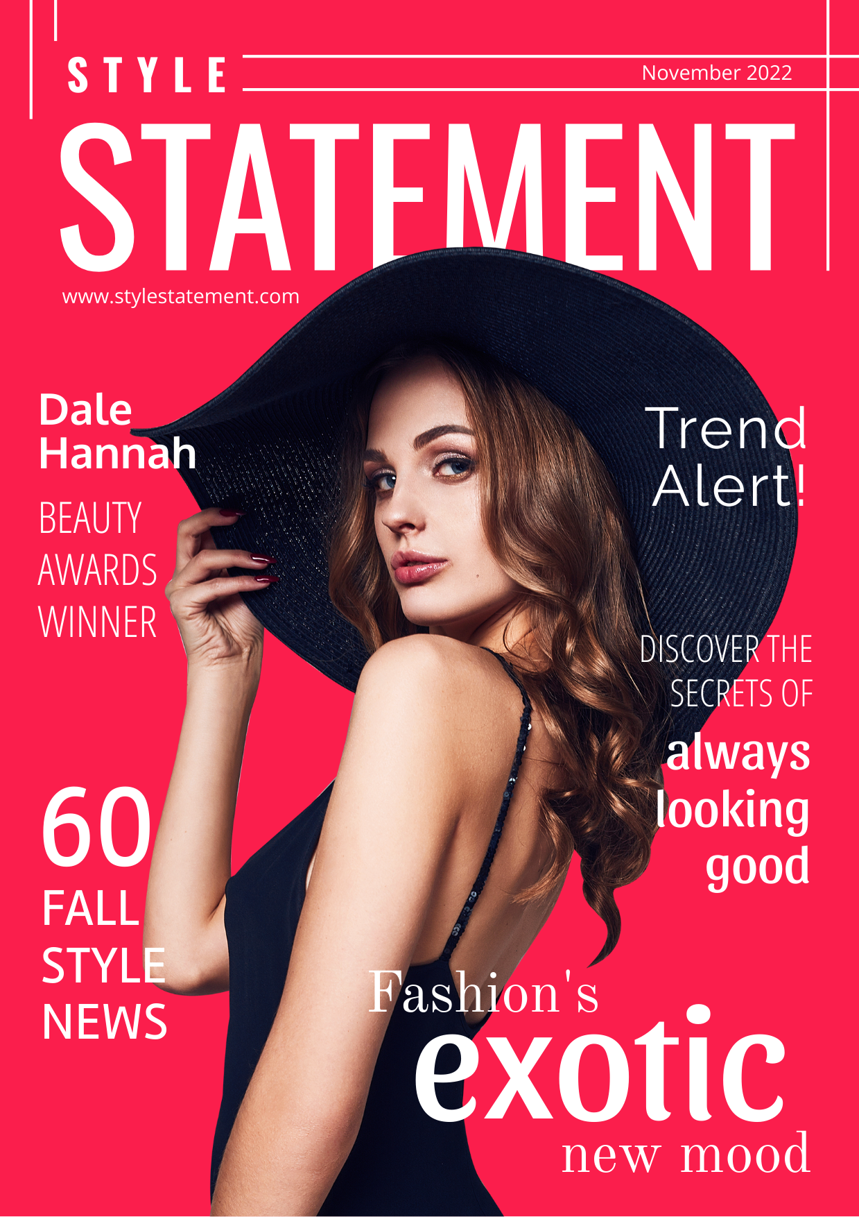 Magazine Cover  Fashion F pattern design example