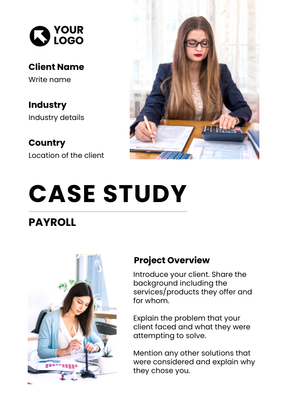 Payroll accounting case study with specific client information