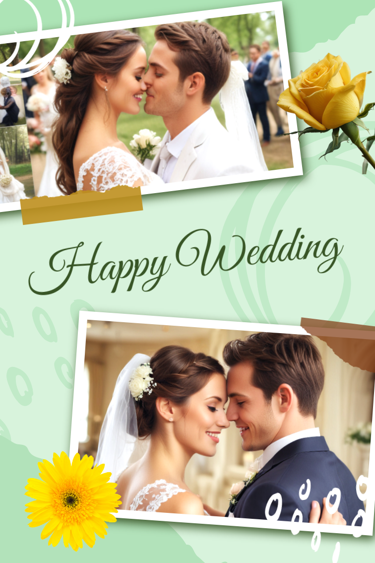 Photo pairs- wedding collage