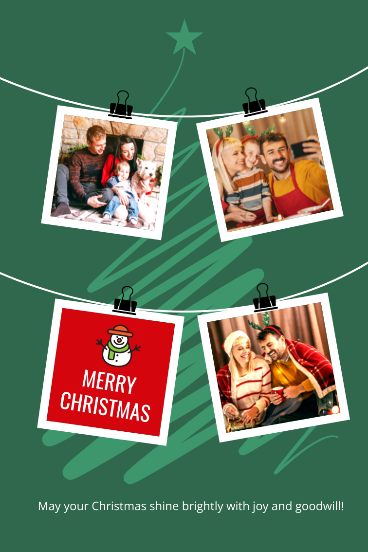 Strings of Kinship- Christmas photo collage