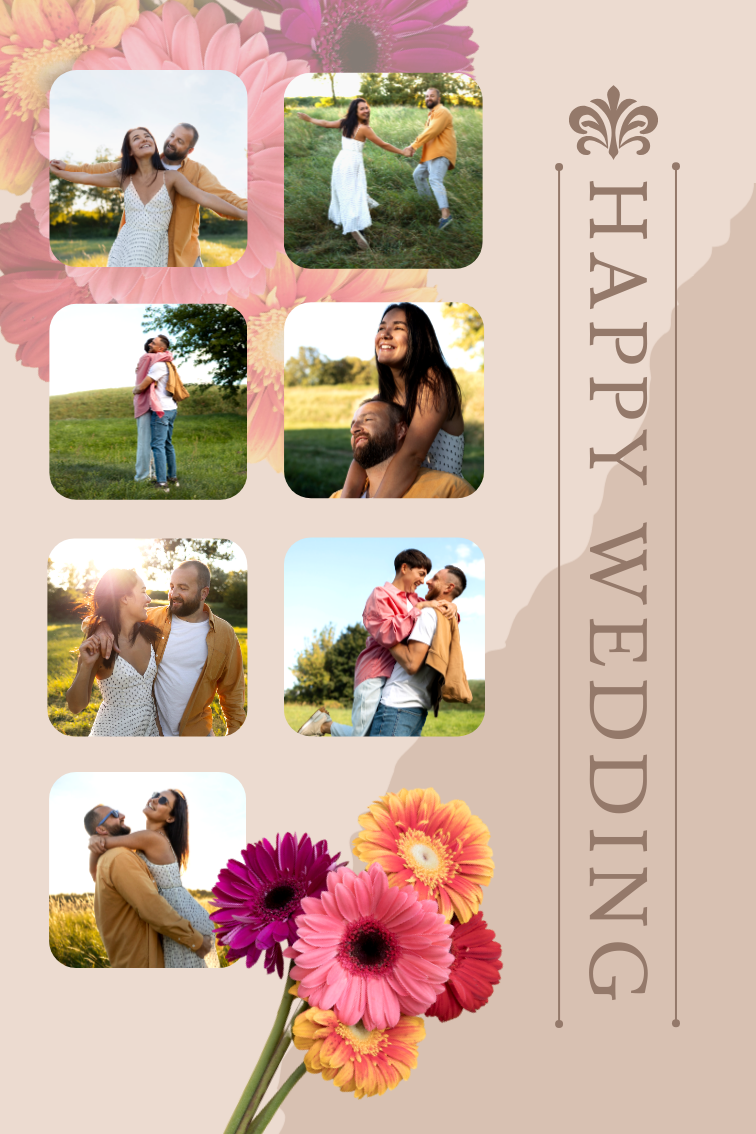 Wedding Photo Collage with Squircles