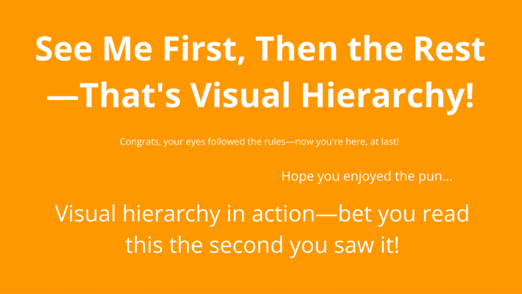 What is visual hierarchy Blog graphic