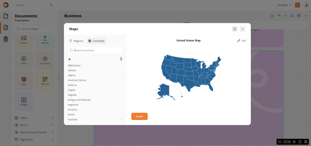 Country-wise maps