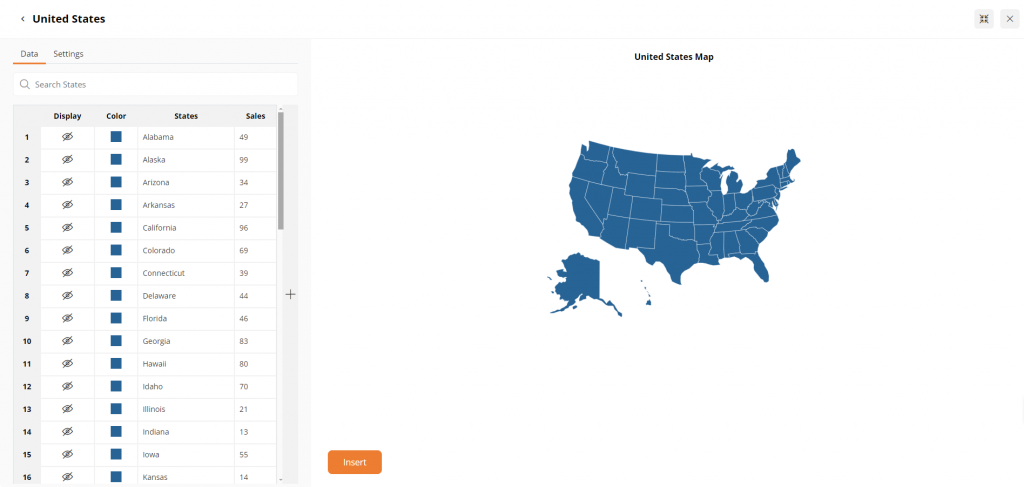 Editing data in map 