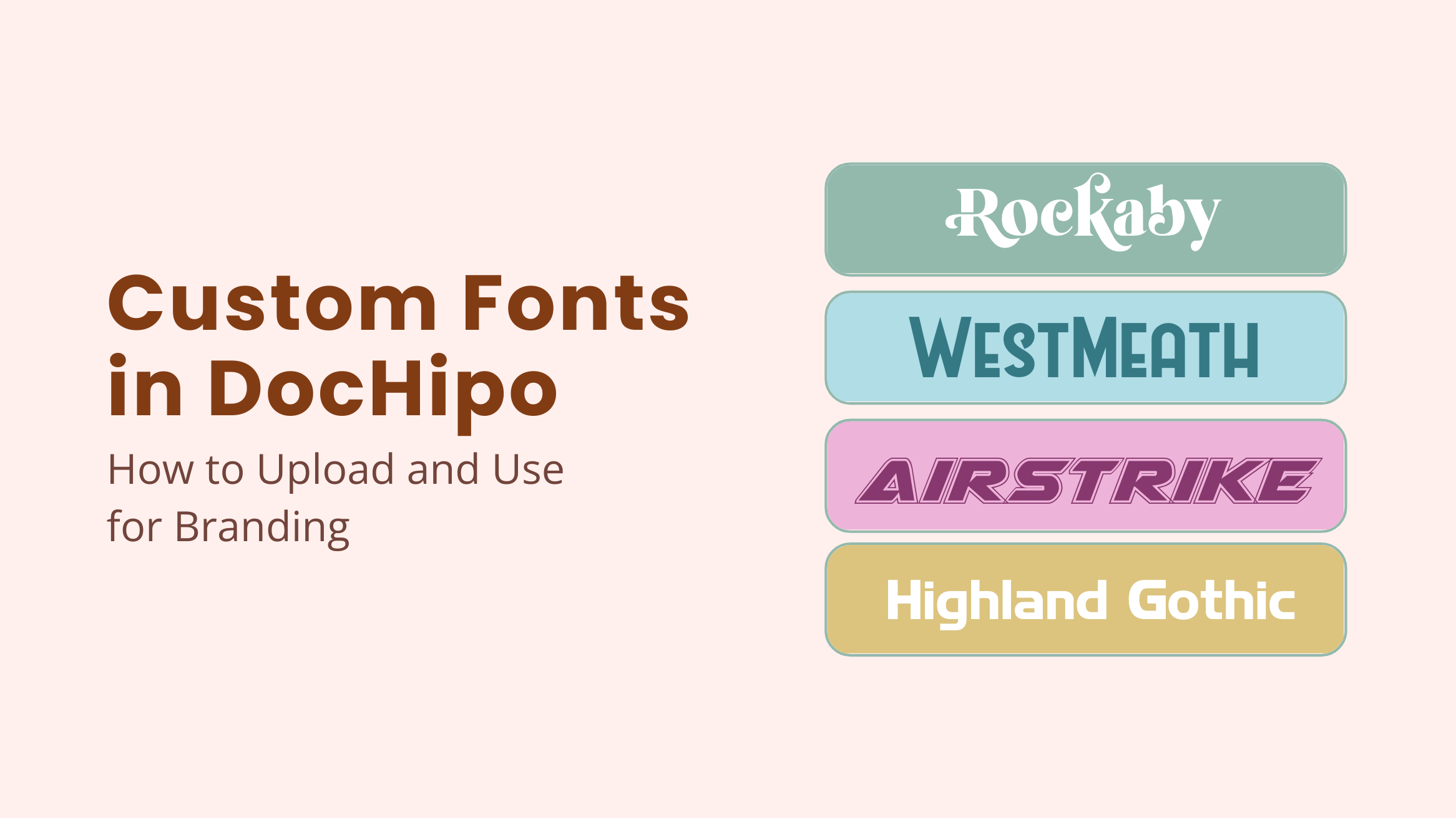 Banner for Custom Fonts in DocHipo