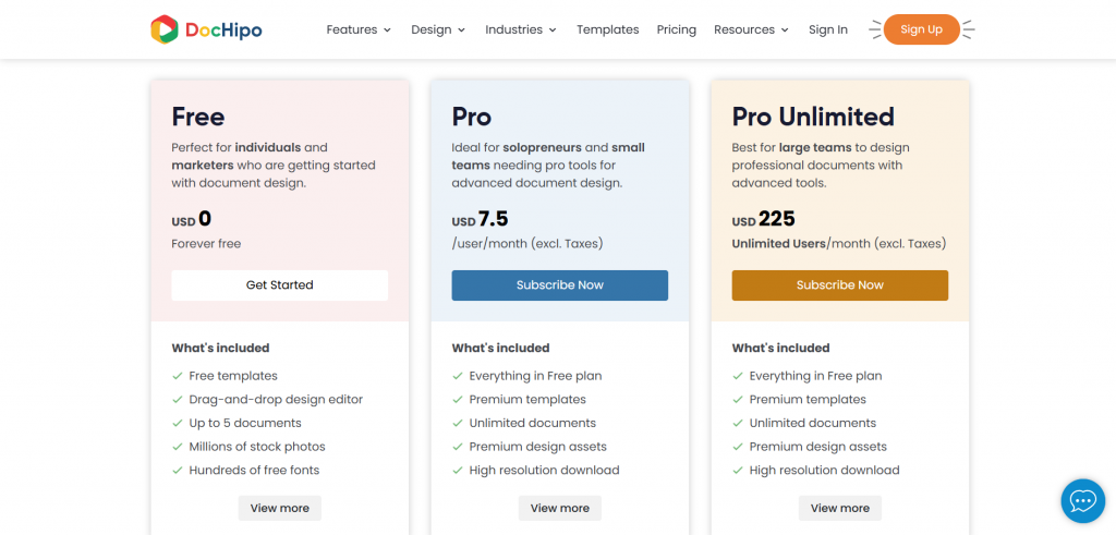 DocHipo Pricing
