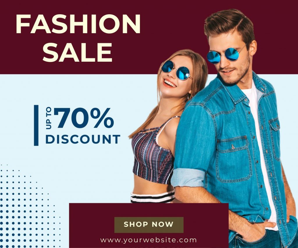 Large Rectangle Ad Fashion Brand with Summer Color Theme