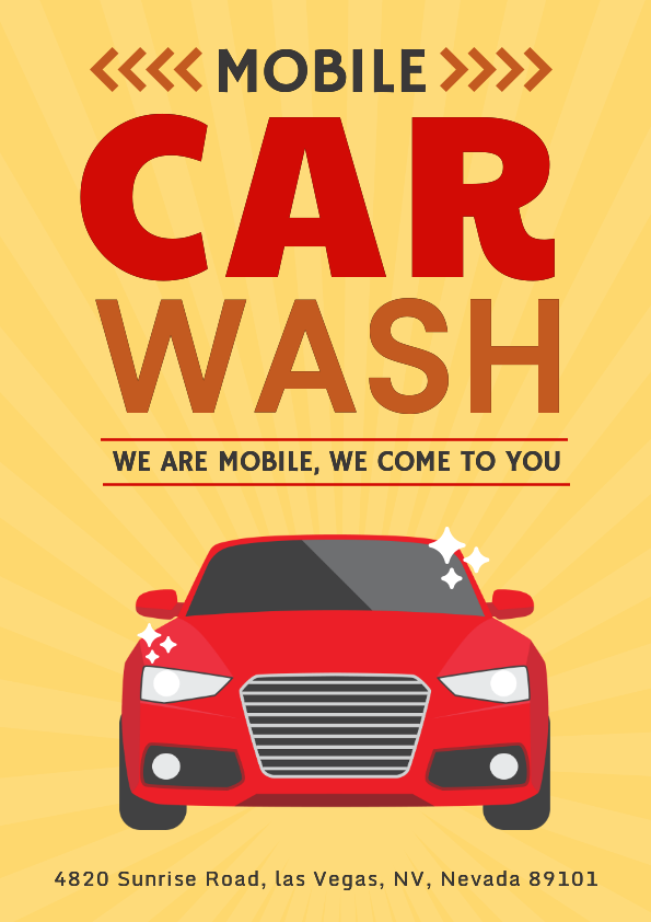 Mobile Car Wash Flyer Template