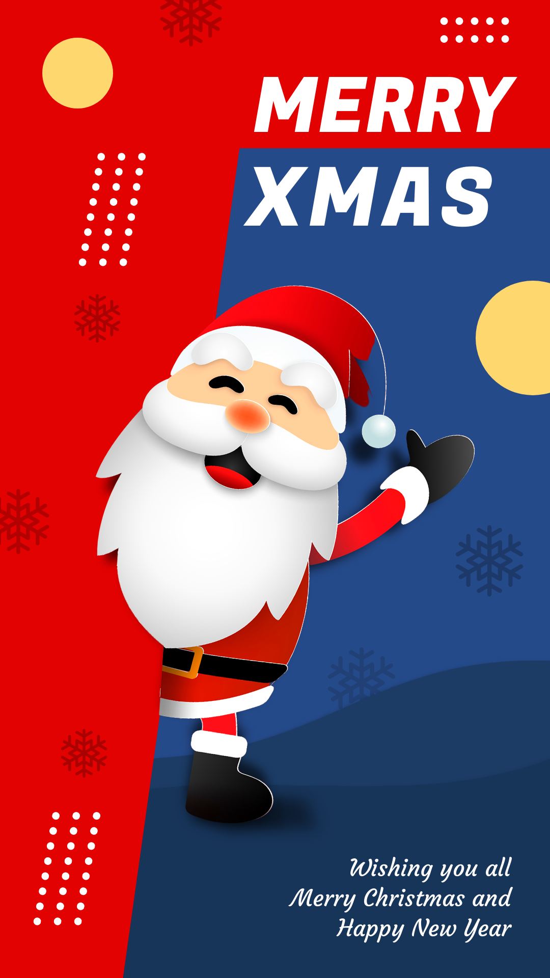 Xmas Instagram story with Santa Claus