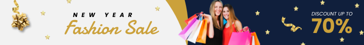 New year fashion sale leaderboard ad