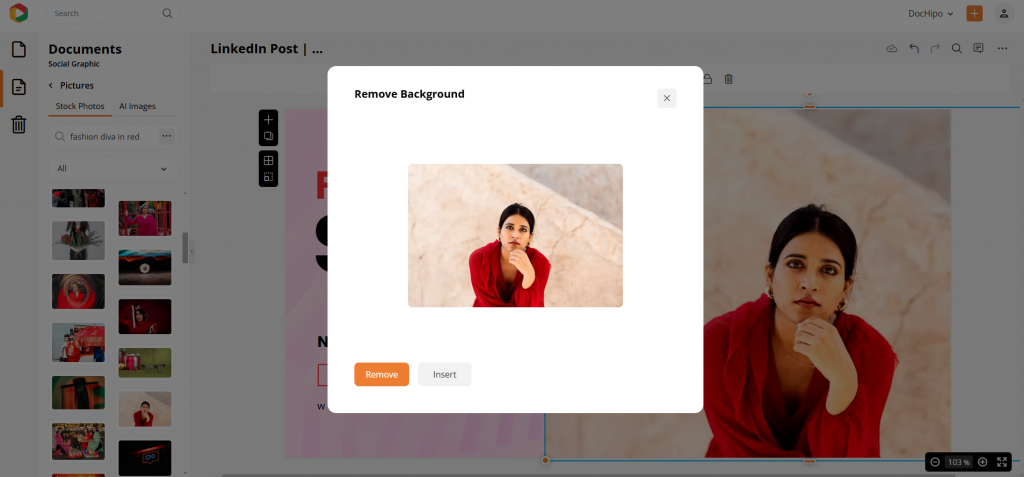 remove the background with AI tool