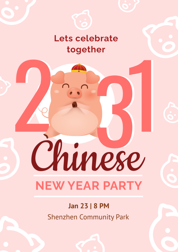 Chinese New Year Poster Template