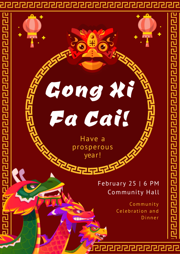 Chinese New Year Poster Template