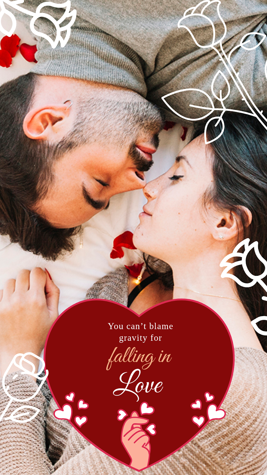 Show your Valentine's message with text frame