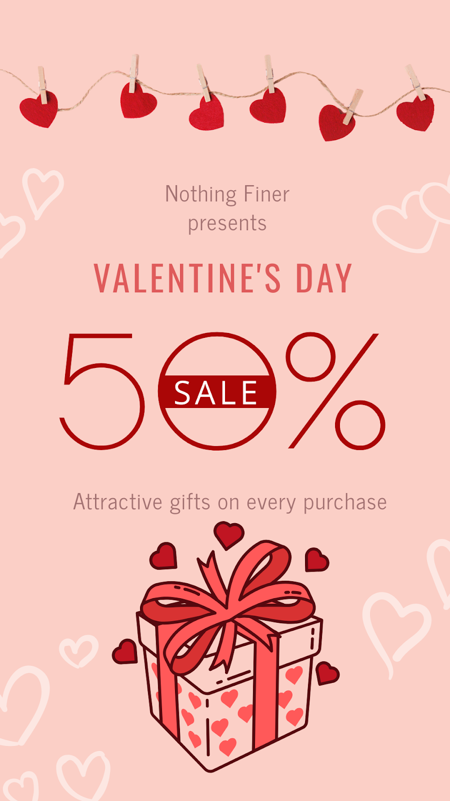 Use Valentine's Day gift sticker for poster