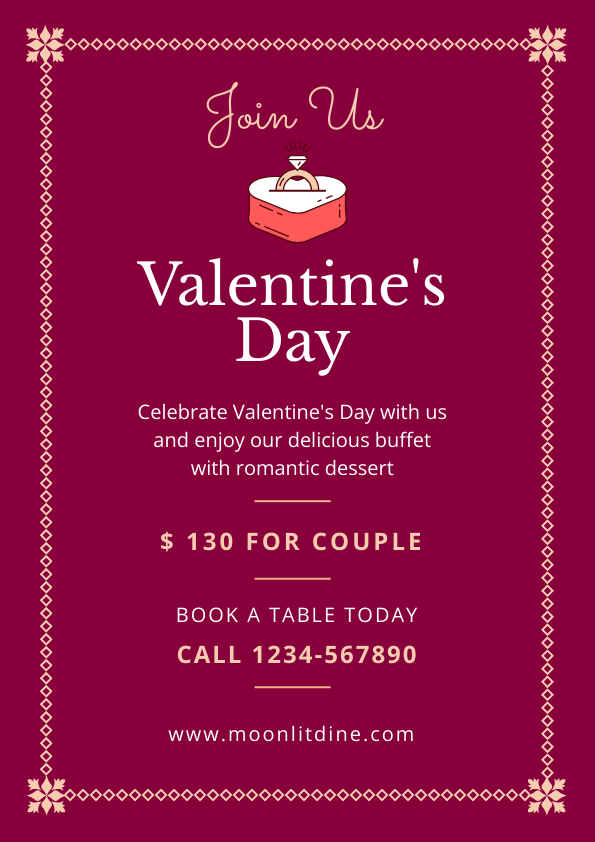 Use Valentines Day graphics for text-heavy designs