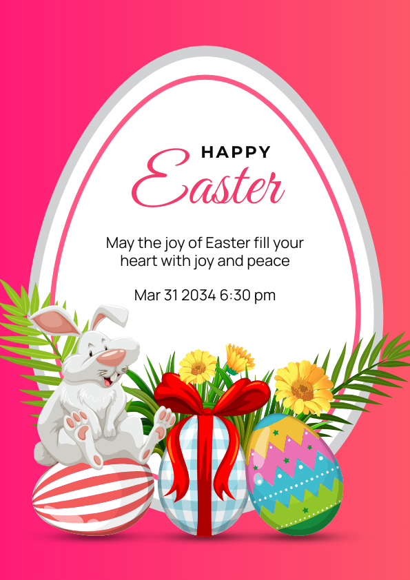 Easter poster with Easter fonts