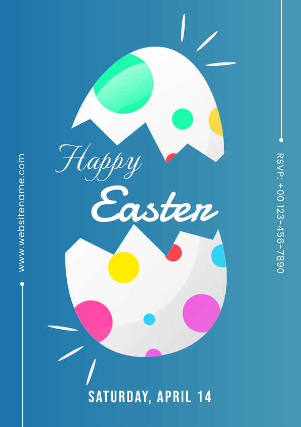 Easter poster with branded colors