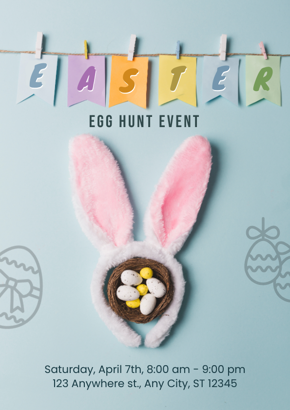 Easter poster with typographic flair