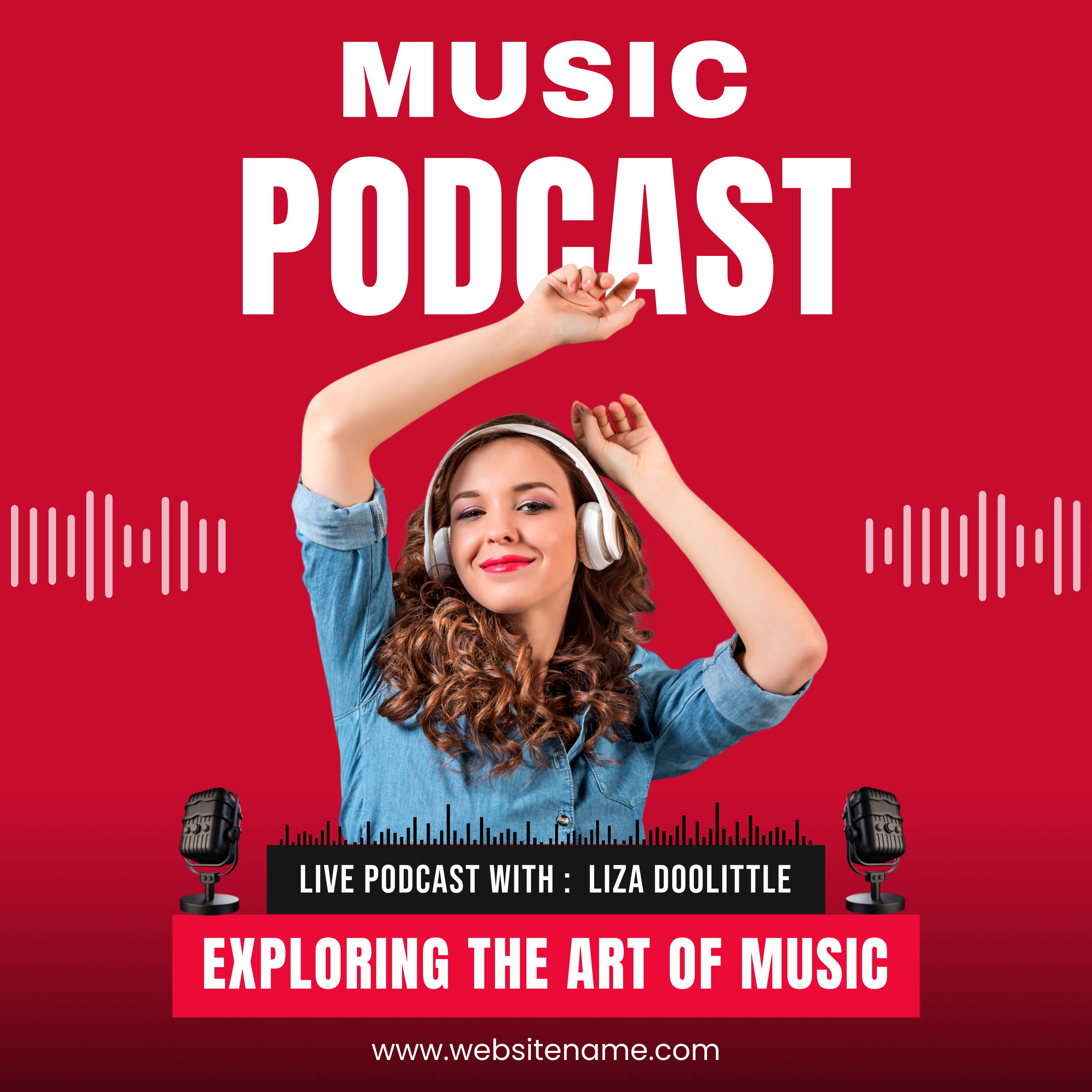 Music Podcast cover with background-free image