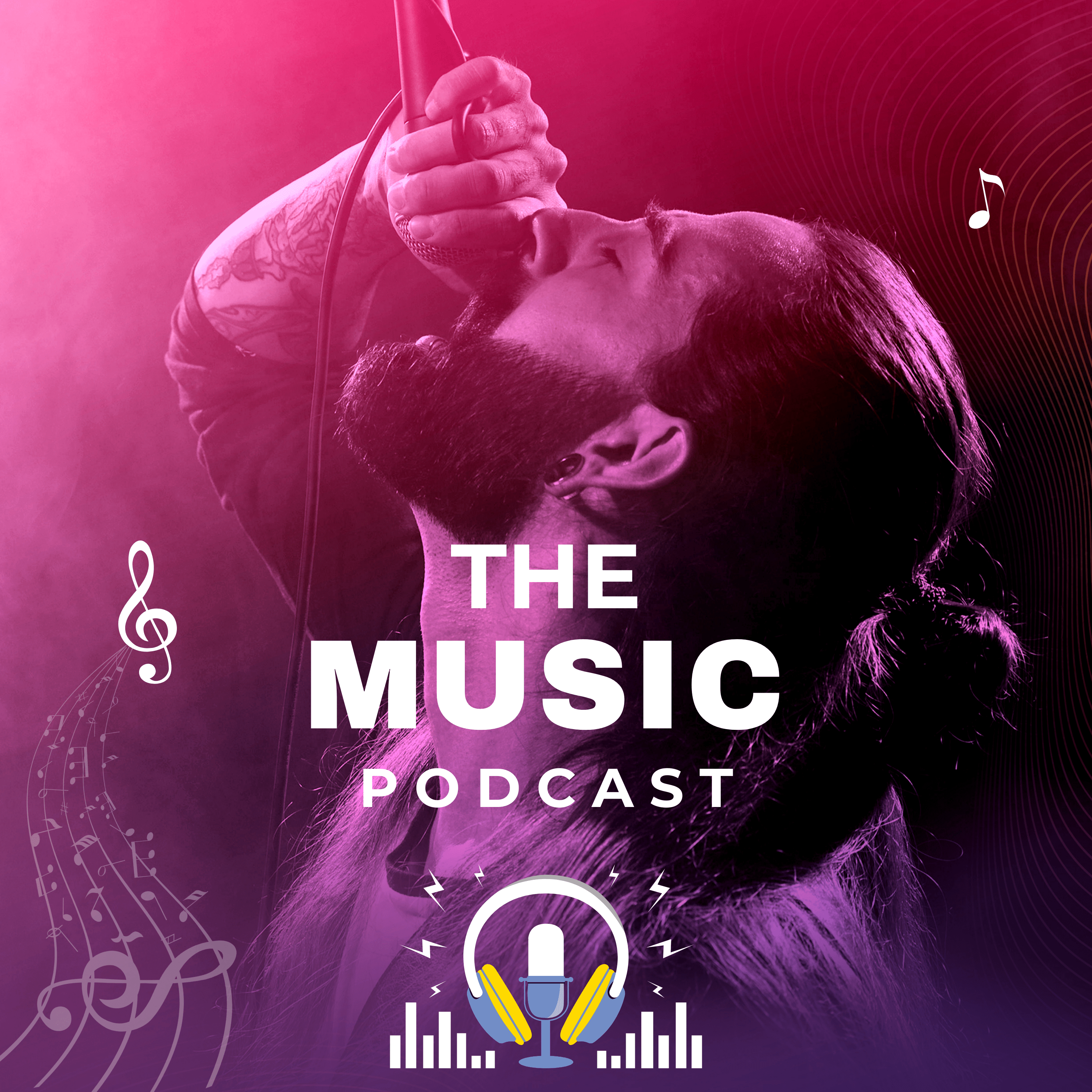 Music podcast cover with picture