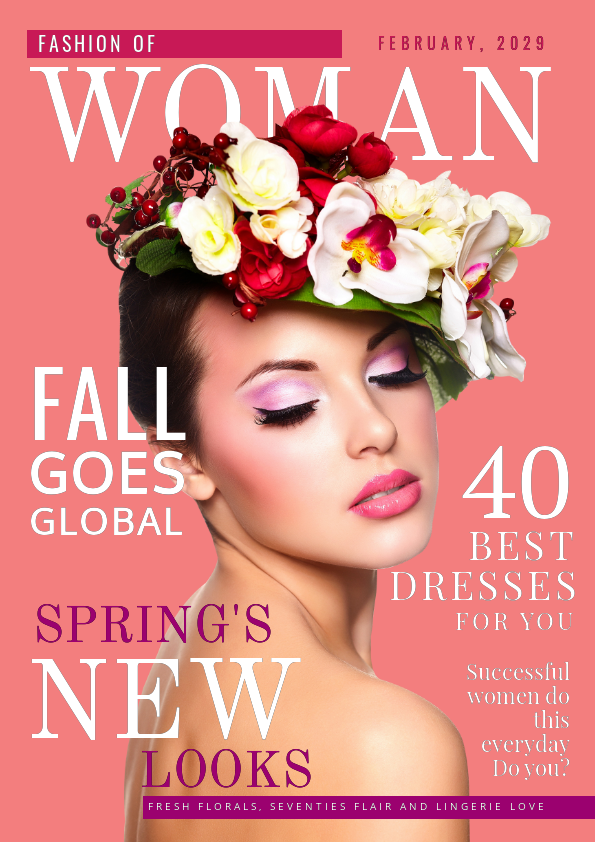 Fashion Magazine Cover template