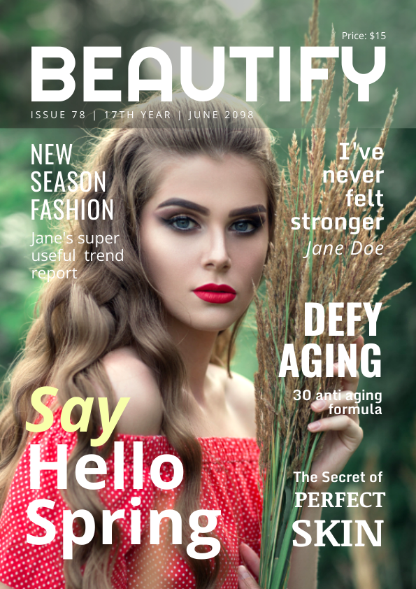 Beauty Magazine Cover Template