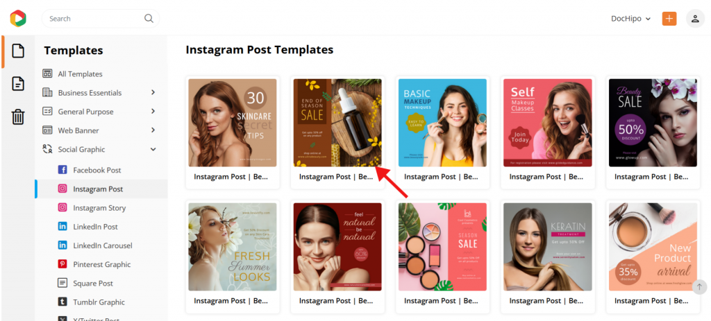 spring marketing ideas- instagram post templates dochipo